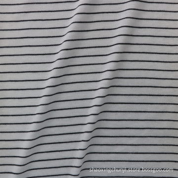 Bernapas Berkuasa Tinggi 65%Polyester 35%Cotton Stripes Pattern Single Jersey Rajutan Kompor untuk Pria Wanita
